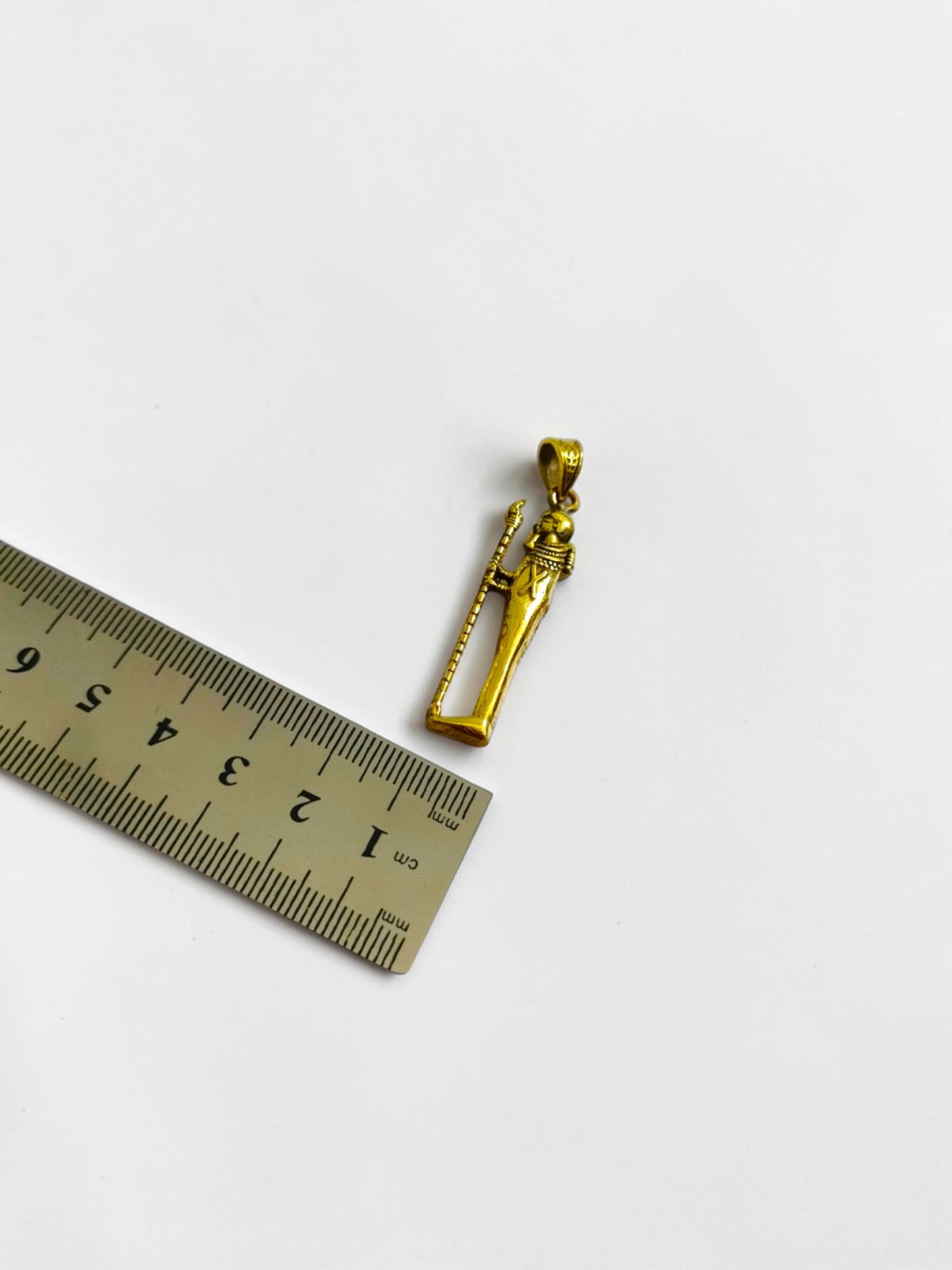 Gold God Ptah Necklace, Ancient Egyptian Ptah Pendant, Creator God Amulet, Egyptian Revival Jewelry, Spiritual Talisman Gift, Divine Minimalist Necklace