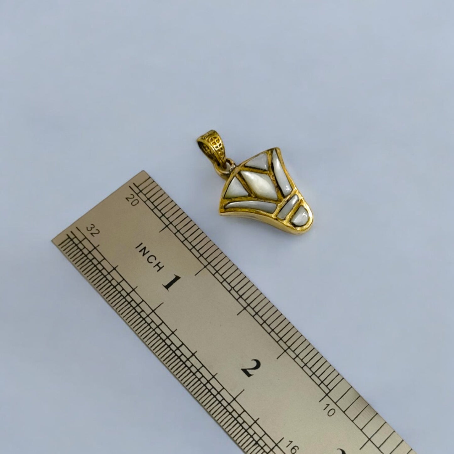Gold Lotus Flower Pendant, Egyptian Mother of Pearl Necklace