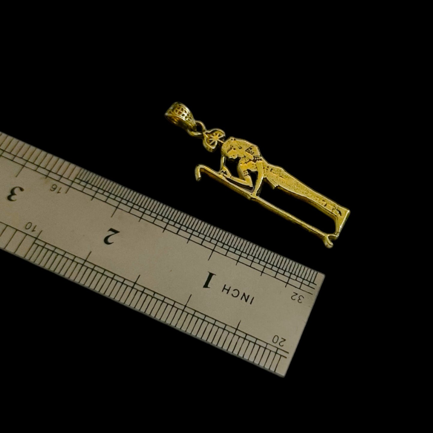 Goddess Seshet Pendant, Gold Egyptian Jewelry Talisman