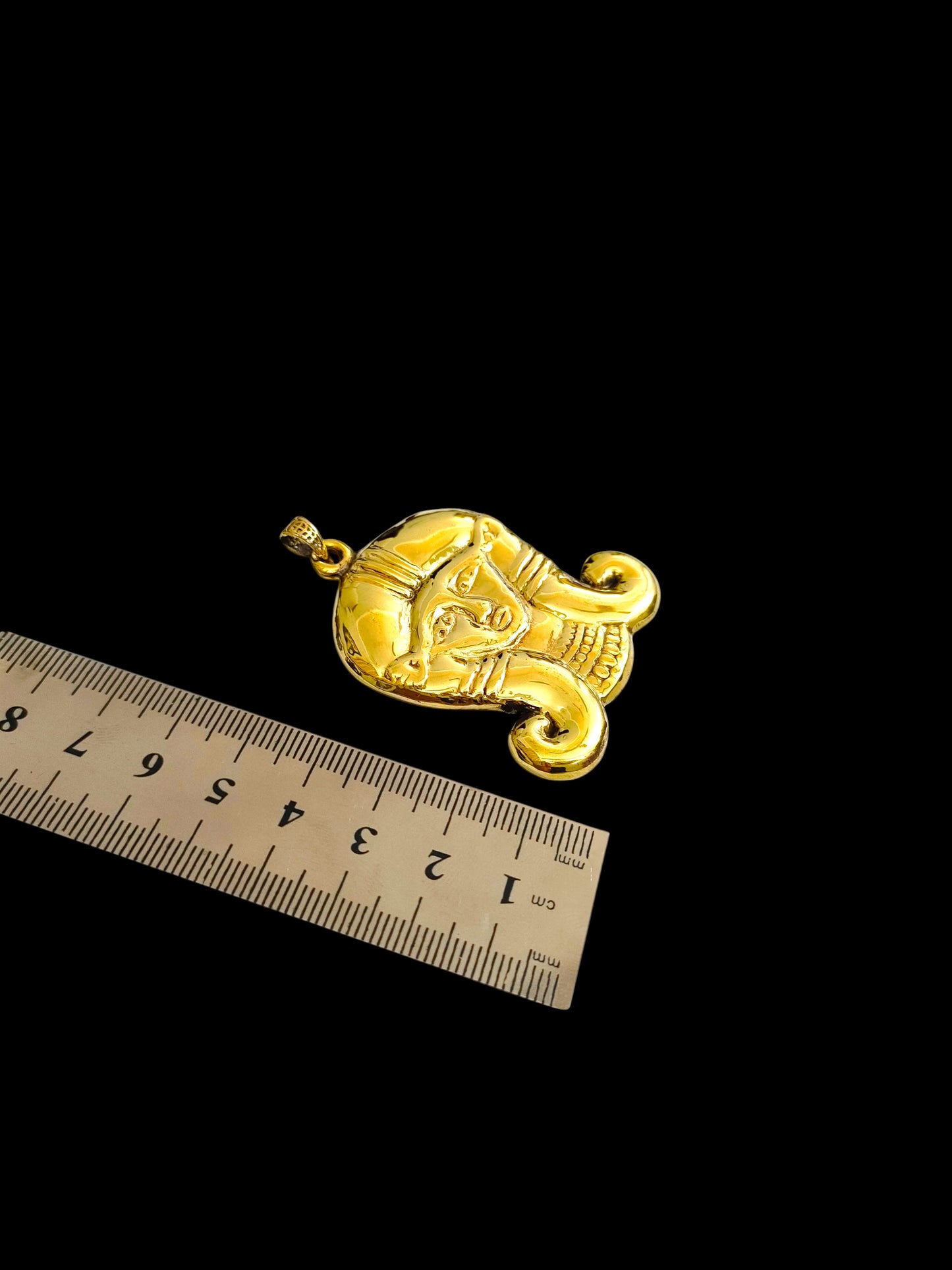 Gold Goddess Hathor Pendant, Large Egyptian Goddess Necklace