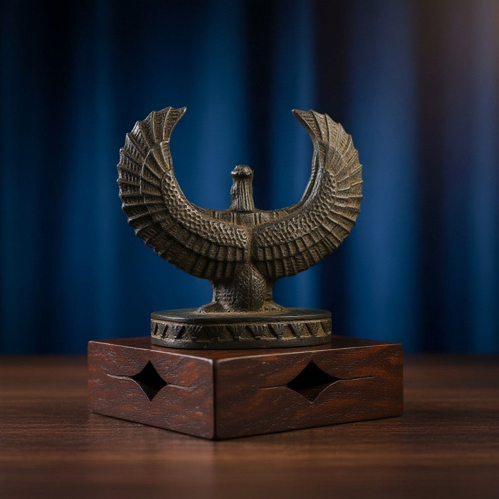 Handmade Winged Goddess Isis Statue, Ancient Egyptian Decor, Divine Feminine Sculpture, Mythology Art, Spiritual Gift, Museum Replica, Home Altar Piece