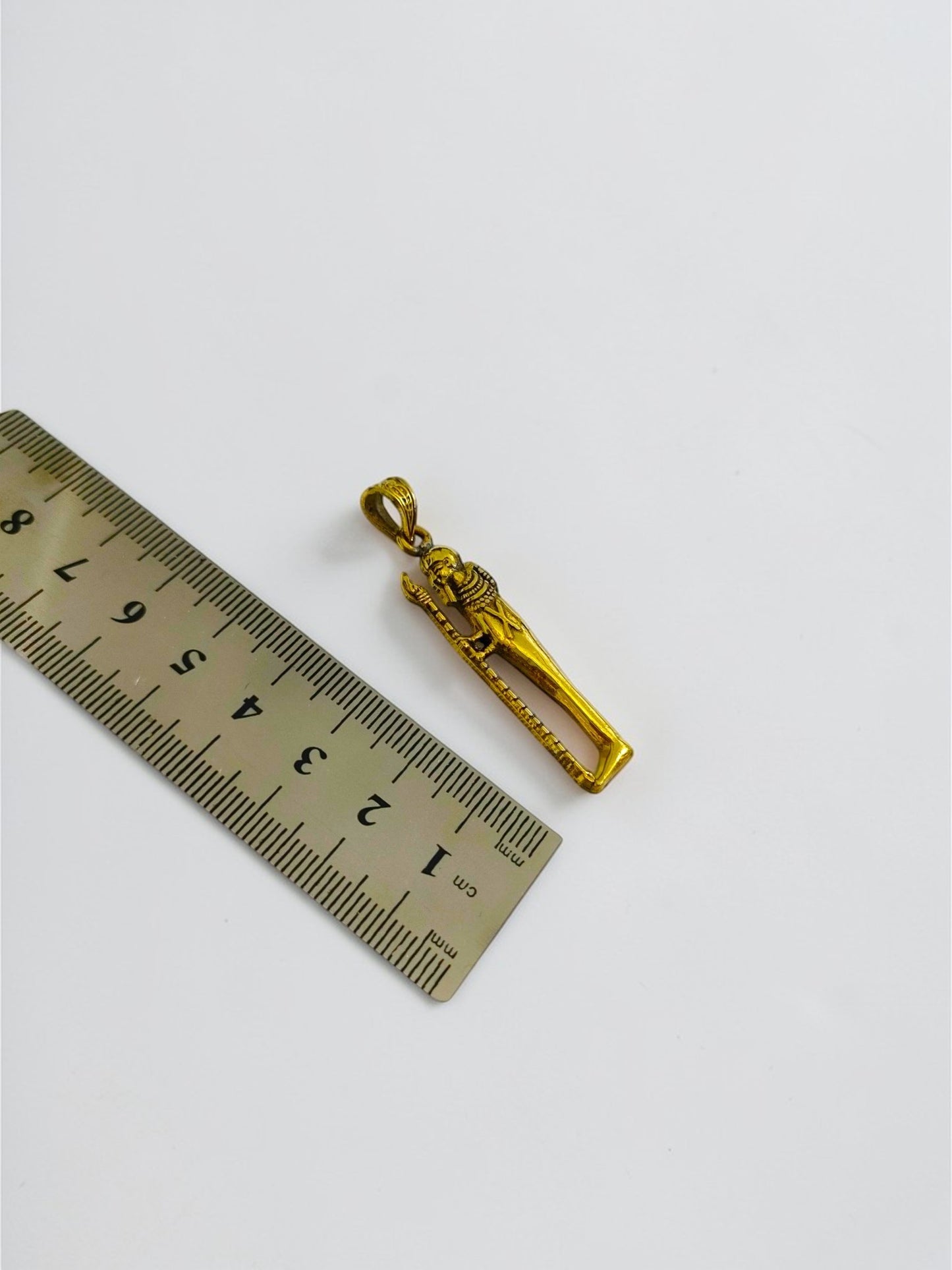 Gold God Ptah Necklace, Ancient Egyptian Ptah Pendant, Creator God Amulet, Egyptian Revival Jewelry, Spiritual Talisman Gift, Divine Minimalist Necklace