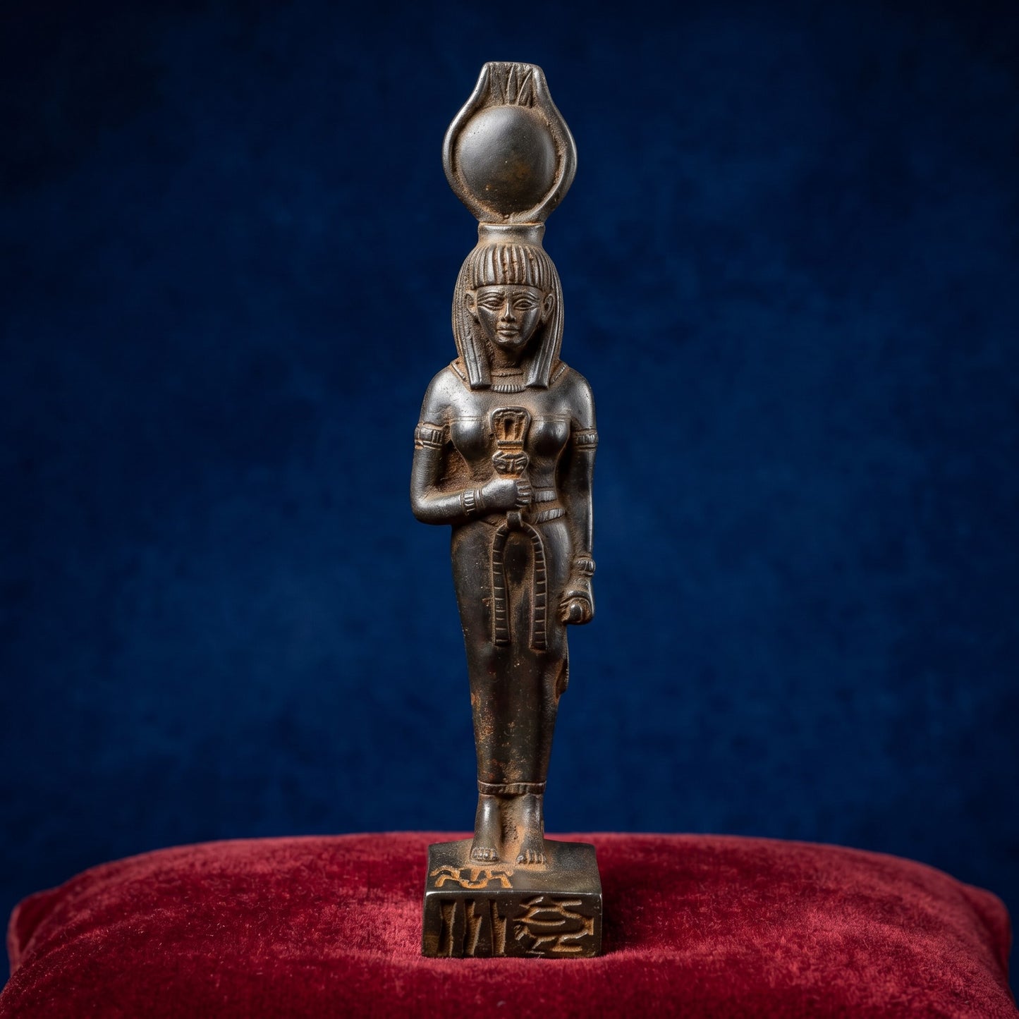 Handmade Basalt Goddess Hathor Statue, Egyptian Goddess Sculpture, Ancient Egypt Decor, Divine Feminine Figurine, Mythology Gift
