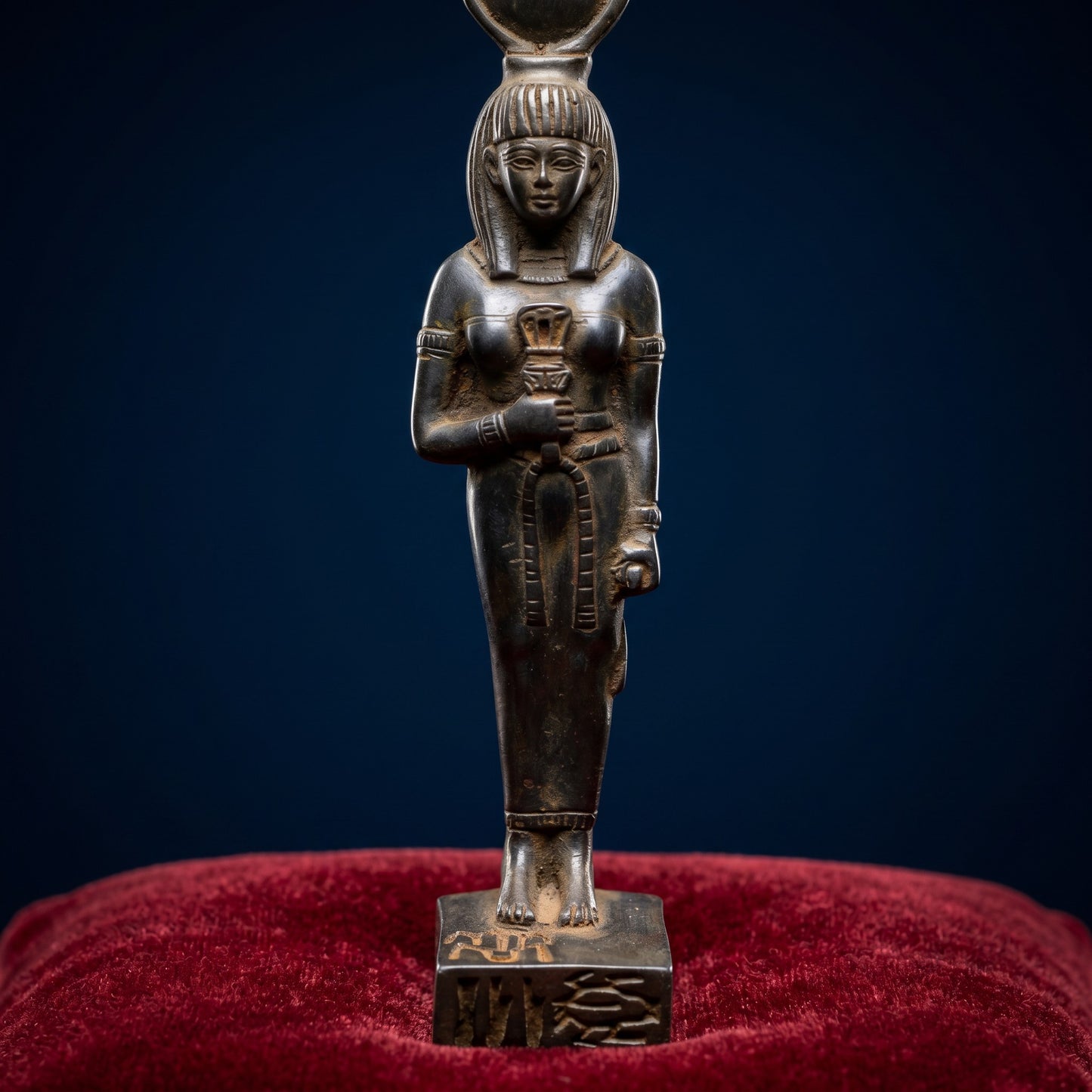 Handmade Basalt Goddess Hathor Statue, Egyptian Goddess Sculpture, Ancient Egypt Decor, Divine Feminine Figurine, Mythology Gift