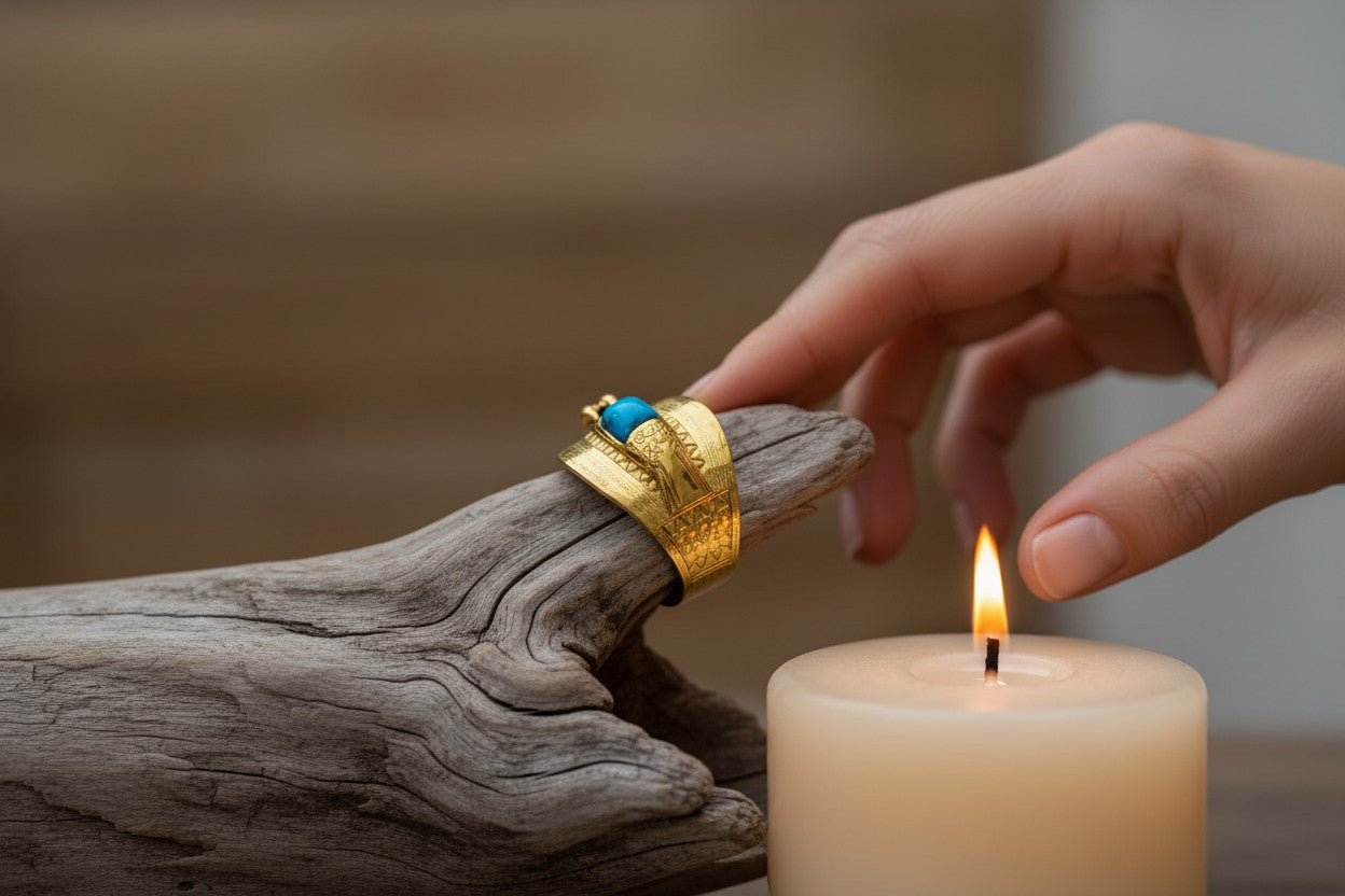 Gold Ramses Duck Ring, Ancient Egyptian Inspired Jewelry, Gold Cuff Style Ring, Pharaoh Statement Ring, Unique Gift For Him Her