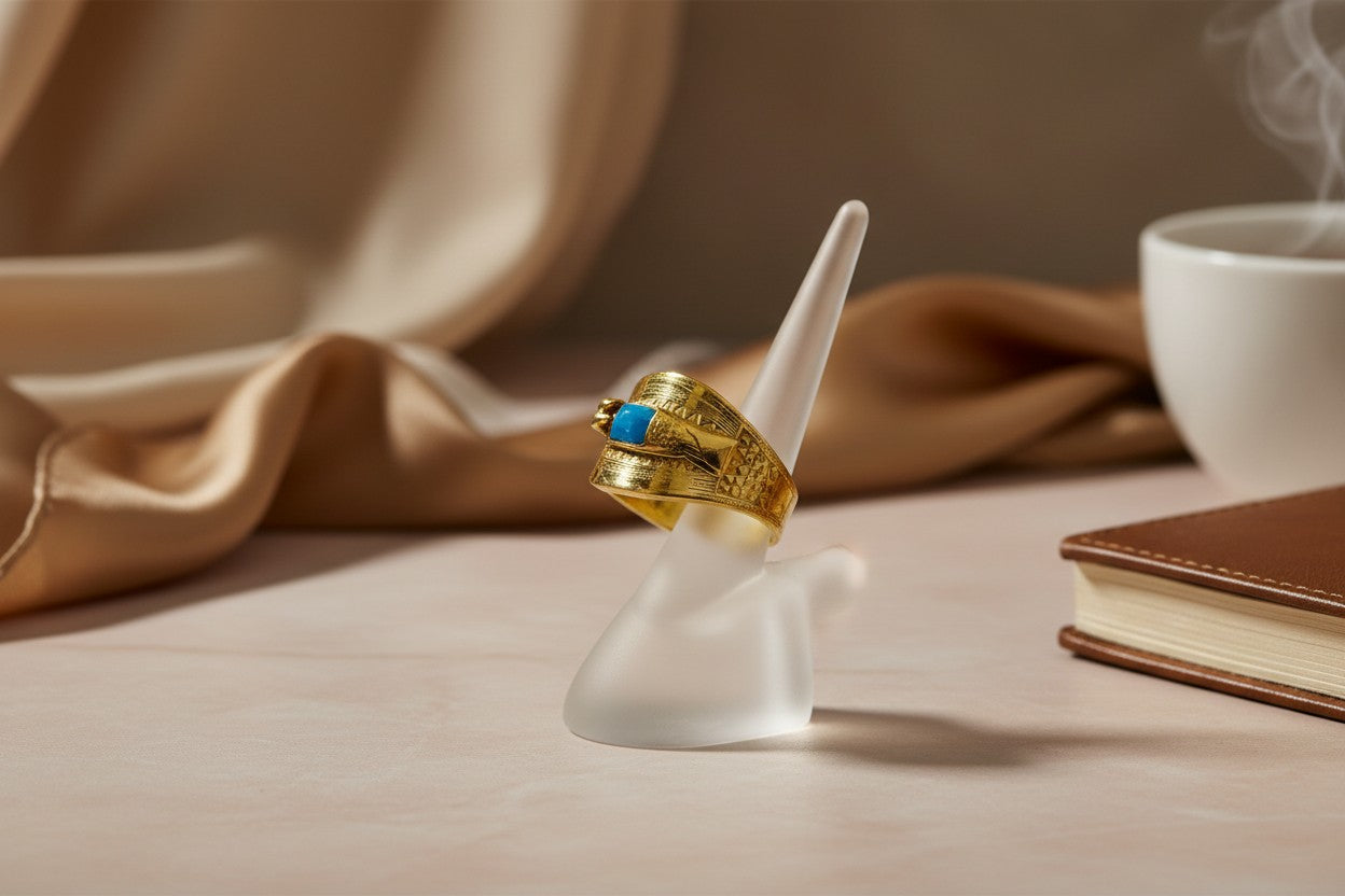 Gold Ramses Duck Ring, Ancient Egyptian Inspired Jewelry, Gold Cuff Style Ring, Pharaoh Statement Ring, Unique Gift For Him Her