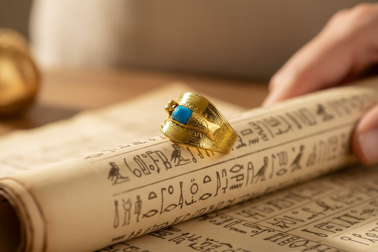 Gold Ramses Duck Ring, Ancient Egyptian Inspired Jewelry, Gold Cuff Style Ring, Pharaoh Statement Ring, Unique Gift For Him Her