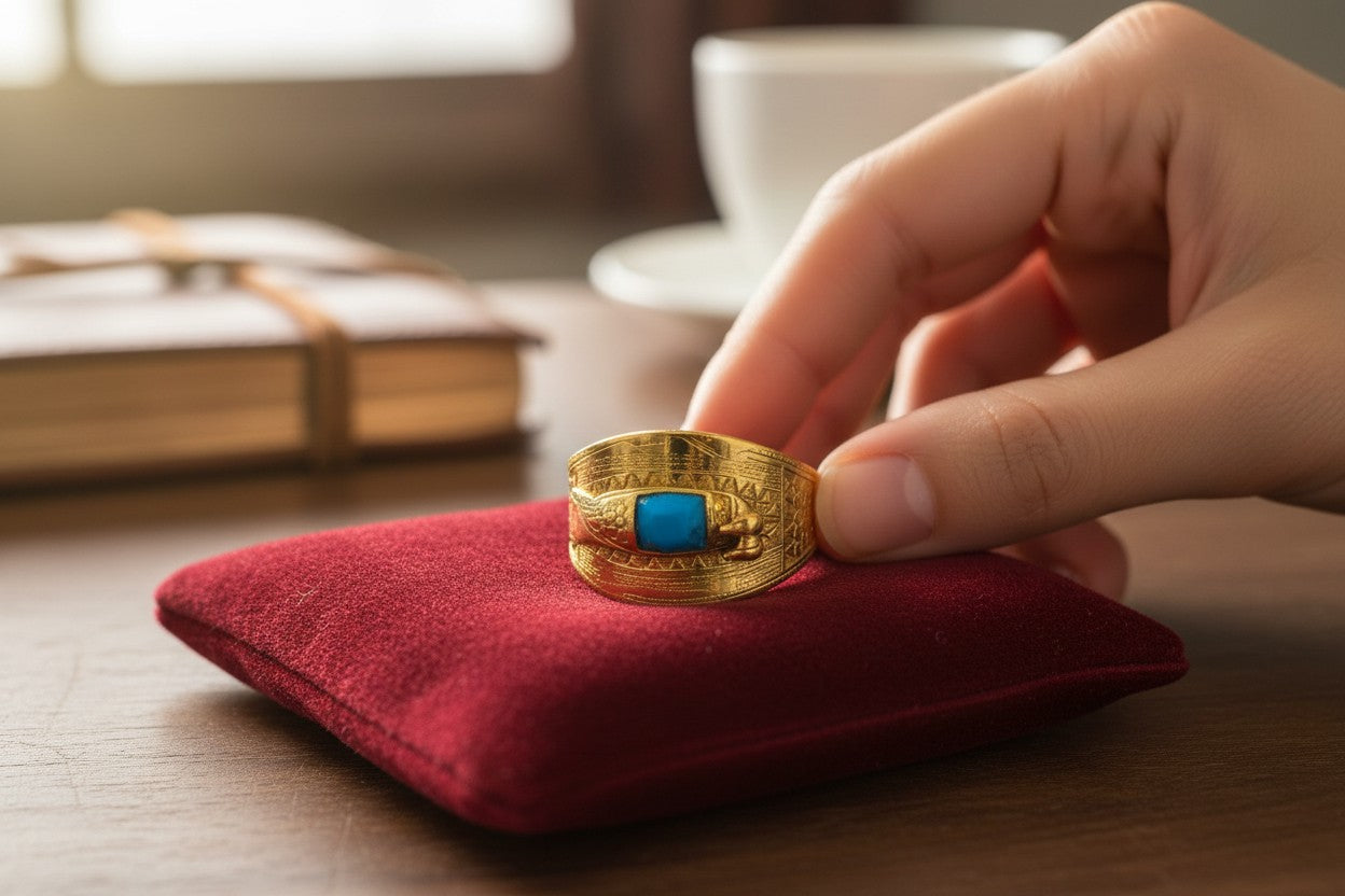 Gold Ramses Duck Ring, Ancient Egyptian Inspired Jewelry, Gold Cuff Style Ring, Pharaoh Statement Ring, Unique Gift For Him Her