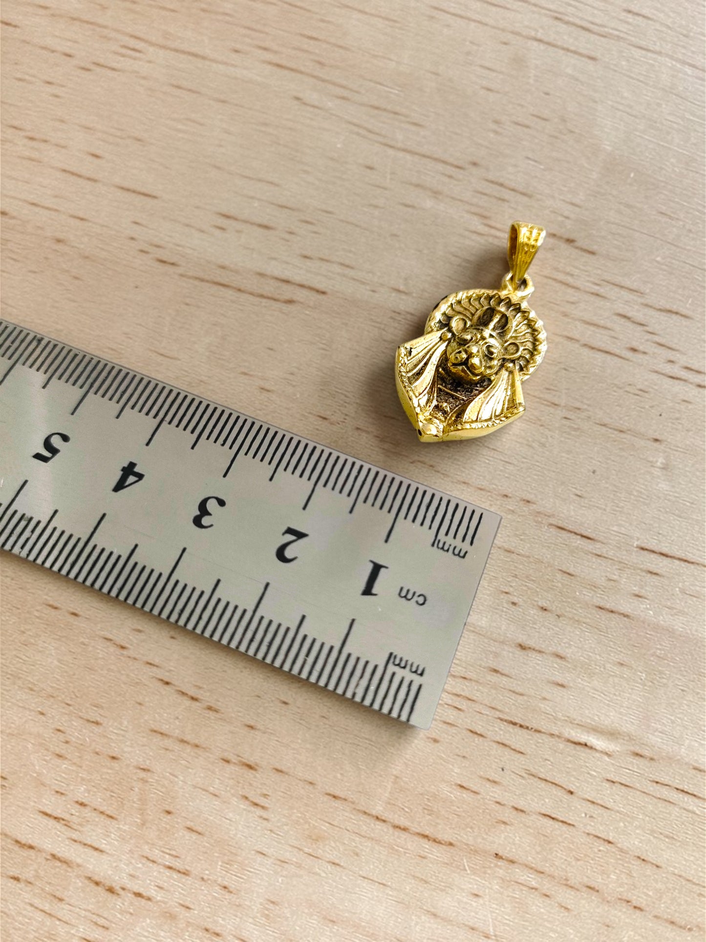 Gold Sekhmet Pendant, Egyptian Revival Necklace, Divine Talisman