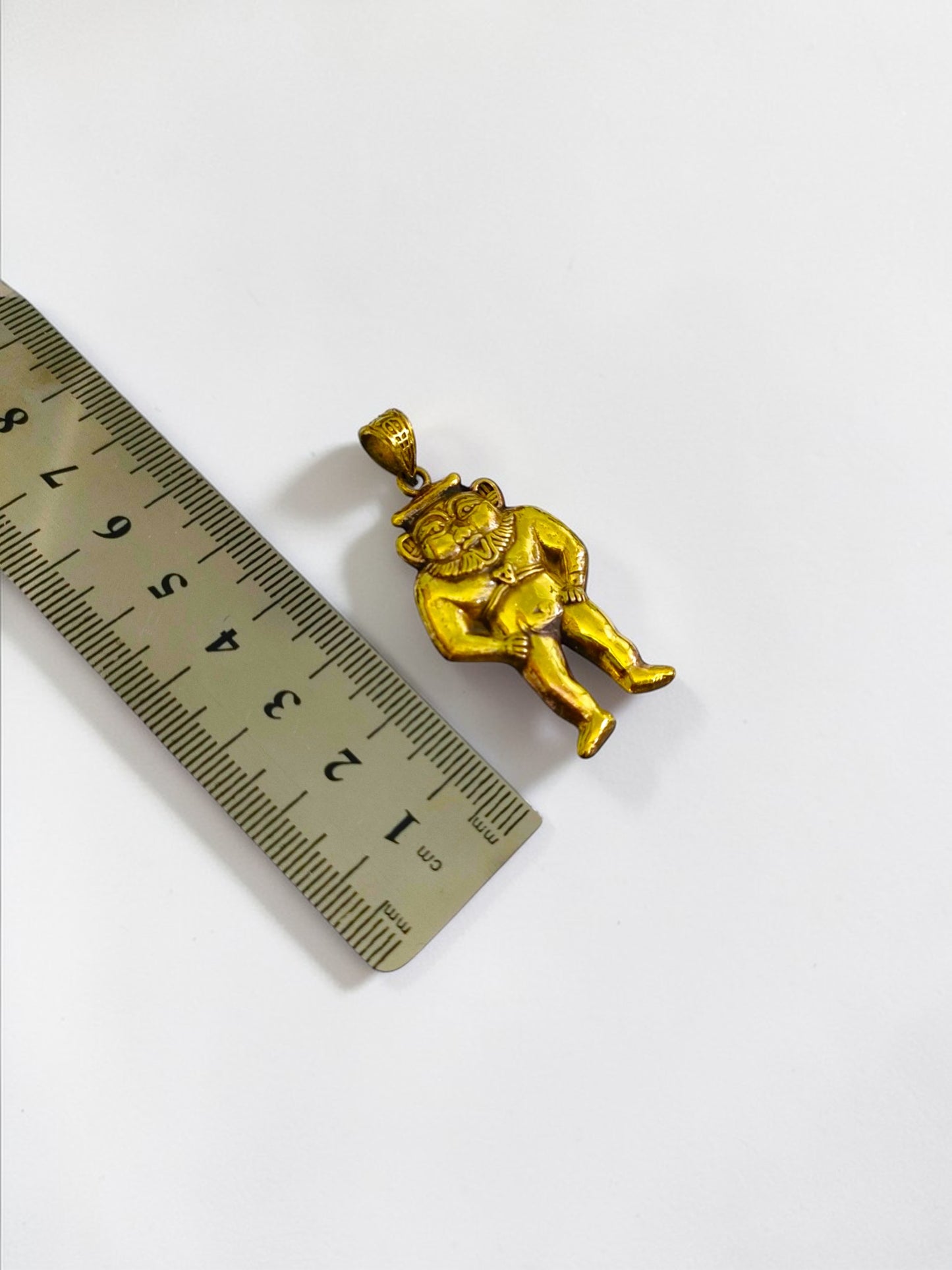 Gold God Bes of Humor Pendant Necklace, Egyptian Gold Jewelry