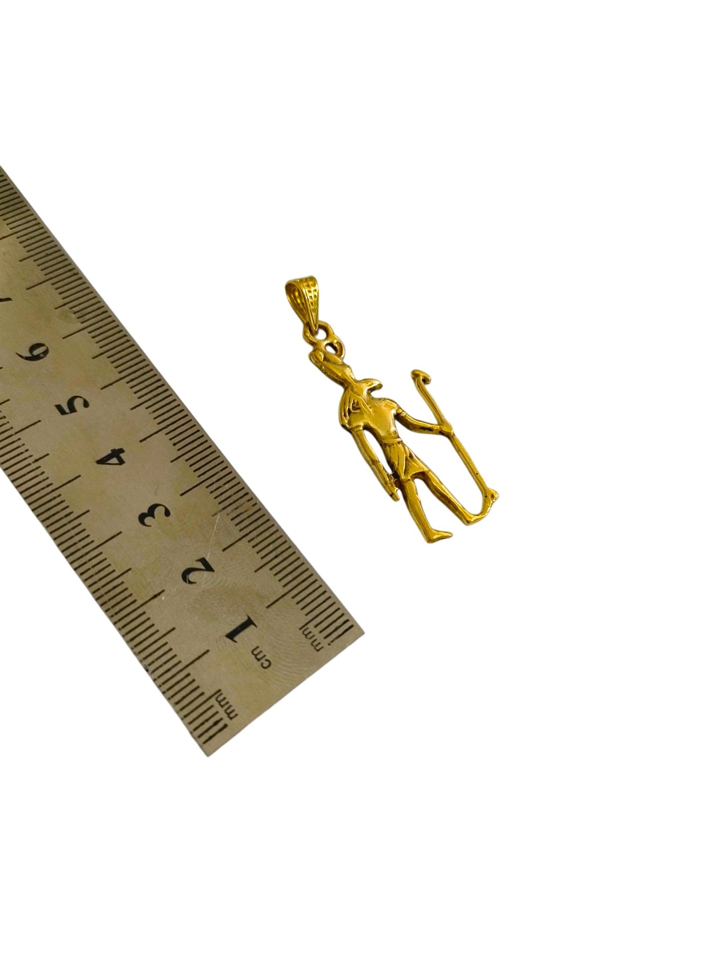 Gold God Seth Necklace, Egyptian Jewelry, Ancient Egypt Pendant, Protection Amulet, Mythology Gift, Gold Talisman Necklace, Gift for Him