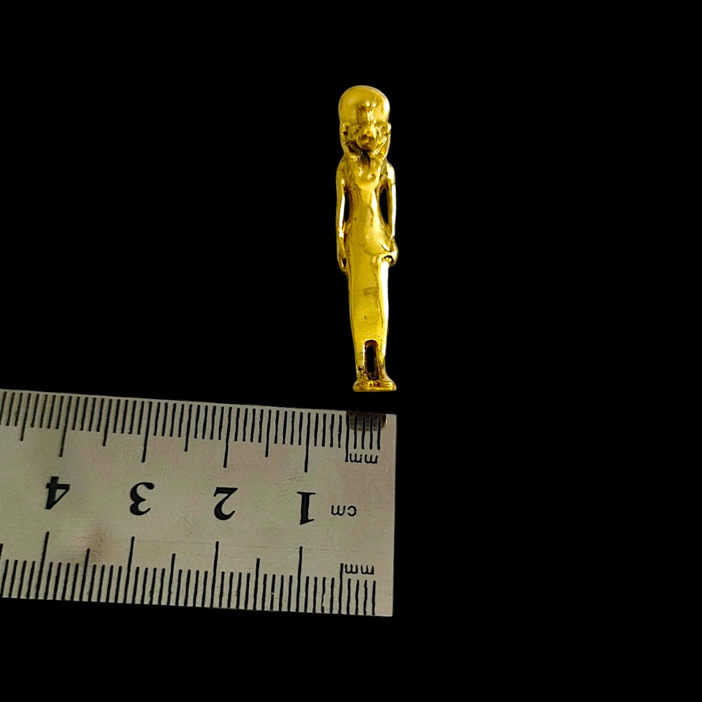 Gold Sekhmet Pendant, Egyptian Revival Necklace, Divine Talisman