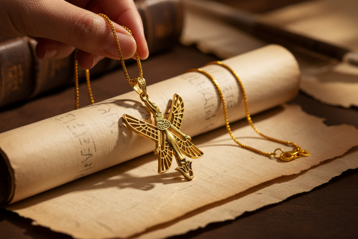 Gold Goddess Isis Pendant, Egyptian Jewelry, Divine Minimalist Necklace Gift
