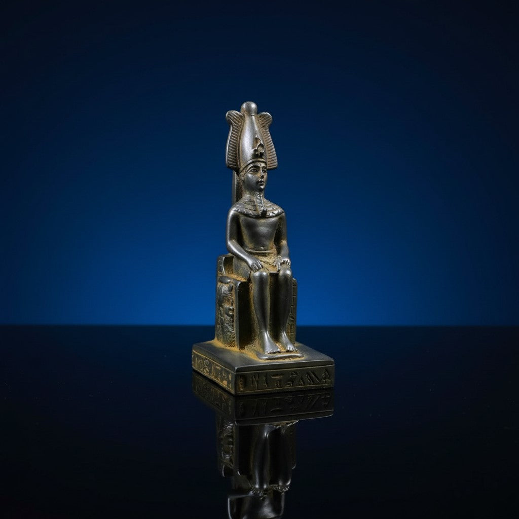 Handmade God Osiris Statue, Ancient Egyptian Osiris Figurine, Egyptian Mythology Decor, Spiritual Altar Piece, Pharaoh God Sculpture Gift