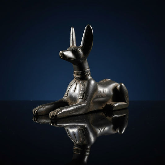 Handmade Anubis Statue, Egyptian God of Death Sculpture, Ancient Egypt Decor, Spiritual Talisman, Museum Replica, Gothic Home Accent, Gift for Him Her