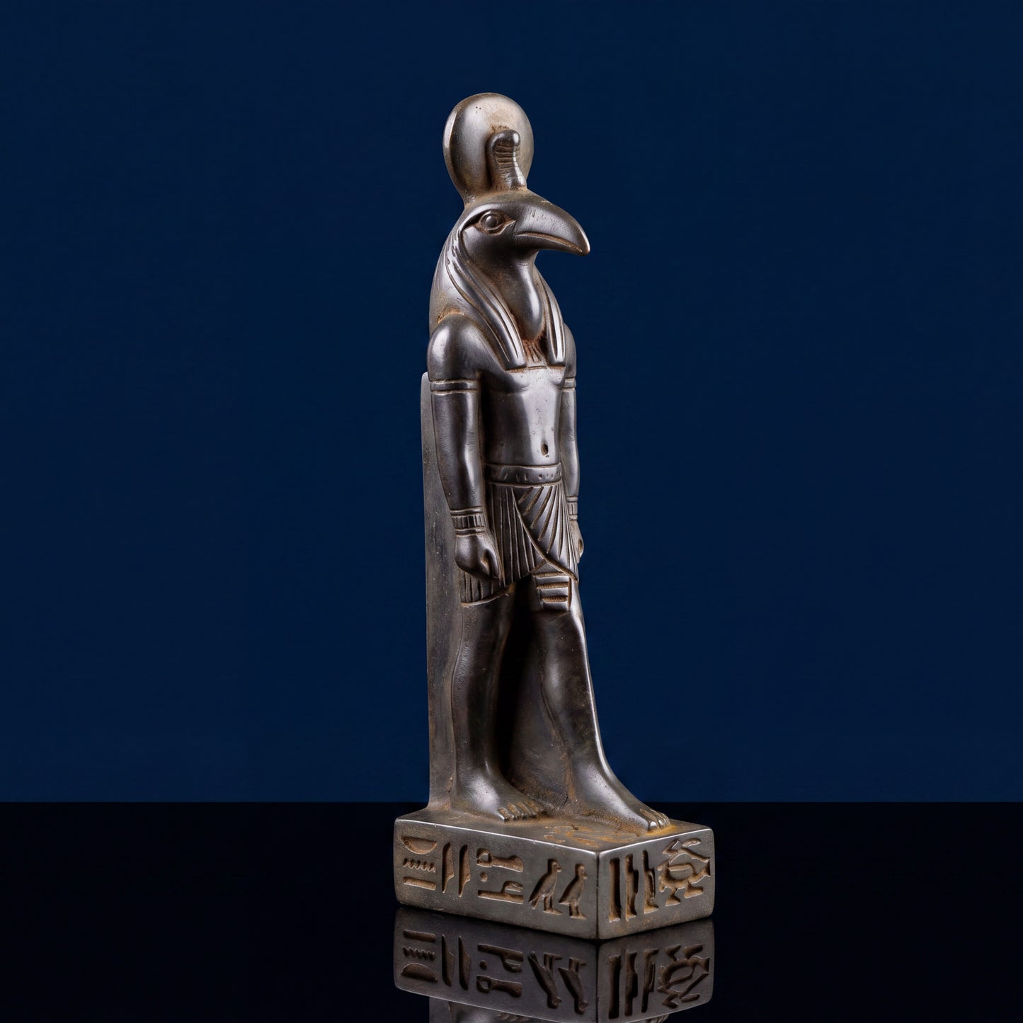 Handmade Basalt Thoth Statue, Egyptian God Thoth Sculpture, Ancient Egypt Decor, Wisdom Deity Figurine, Mythology Gift, Altar Art
