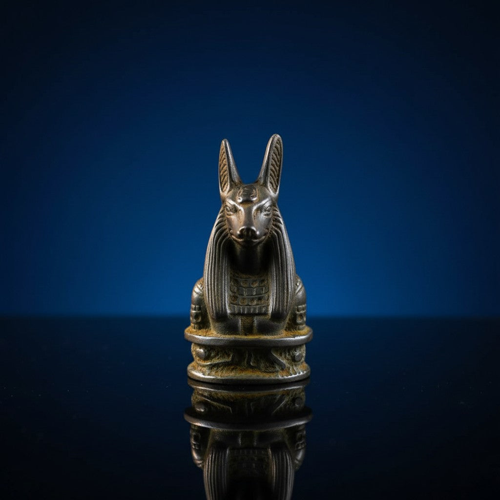 Handmade Anubis Statue, Egyptian God Anubis Sculpture, Ancient Egypt Decor, Gothic Mythology Figurine, Spiritual Altar Art, Unique Gift For Him Her