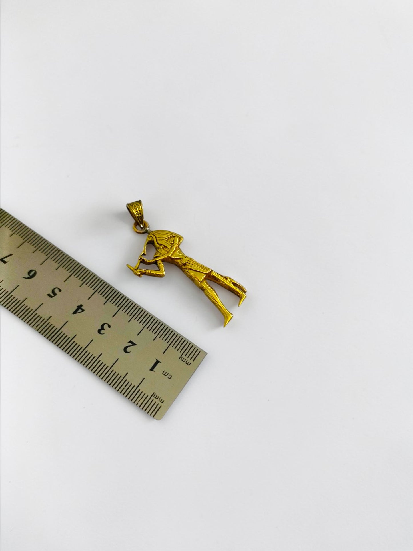 Gold Thoth Pendant Necklace, Egyptian Revival Talisman