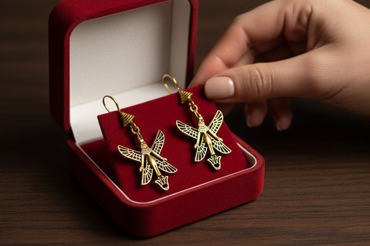 Gold Goddess Isis Earrings, Egyptian Goddess Earring, Gift For Her