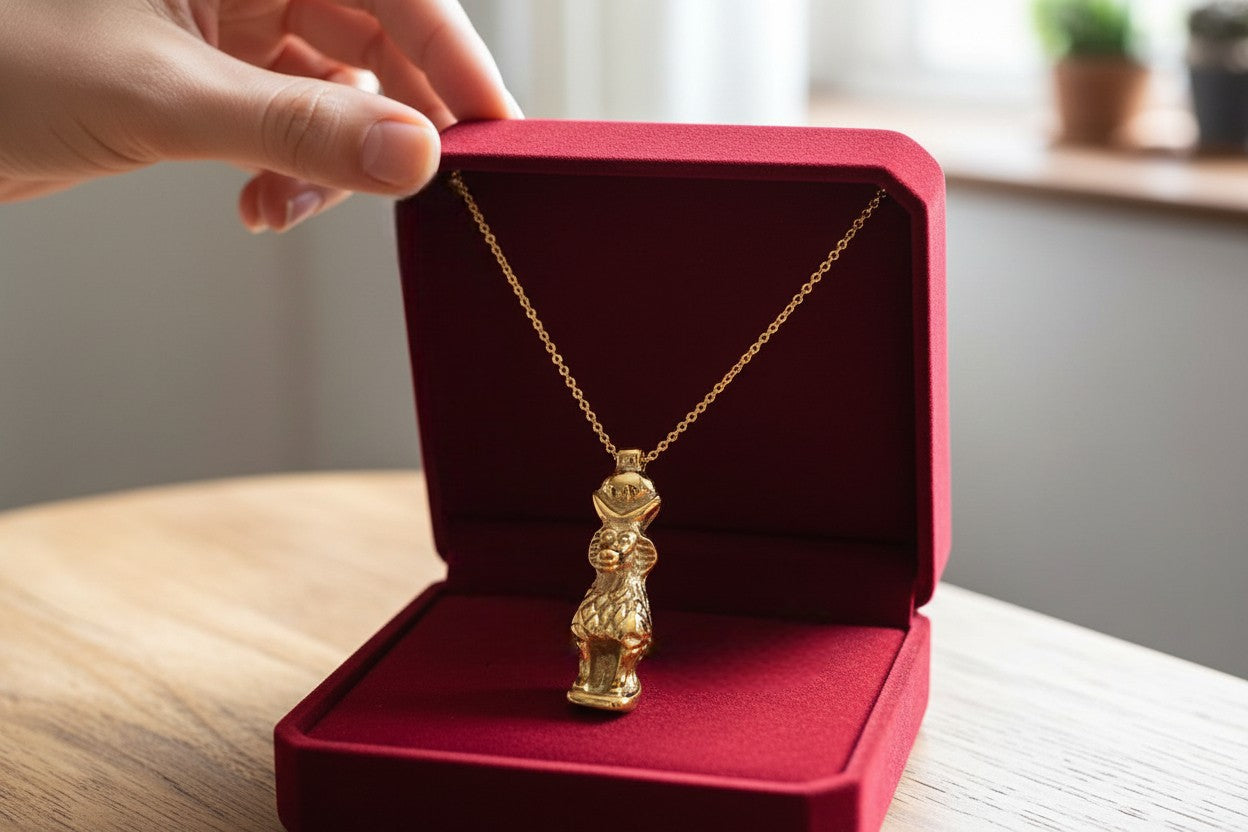 Gold Egyptian God Thoth Pendant, Antique Djehuty Jewelry