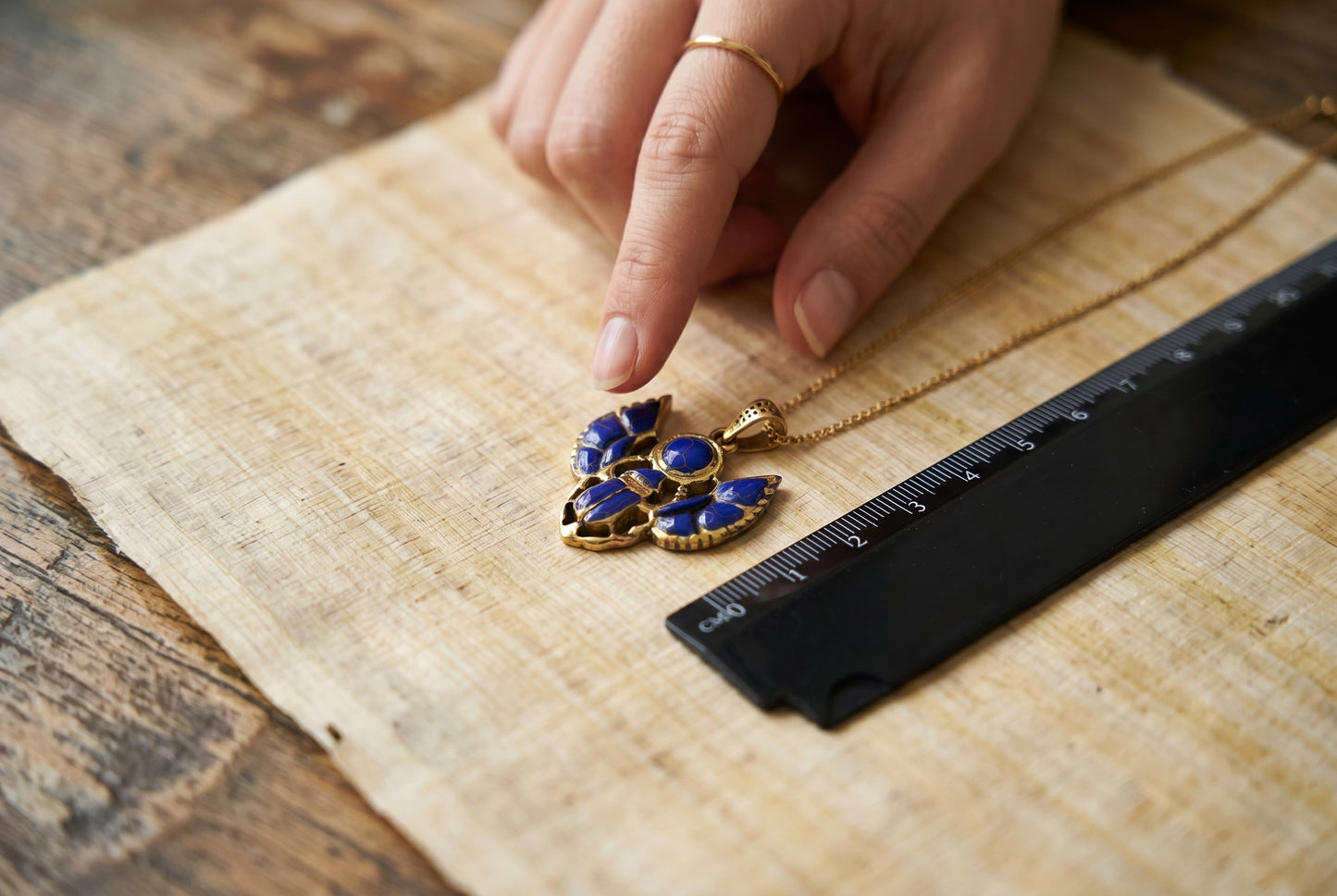 Gold Scarab Lapis Lazuli Pendant Necklace, Egyptian Revival Jewelry, Ancient Egypt Talisman, Protection Charm, Handmade Gift, Sacred Symbol