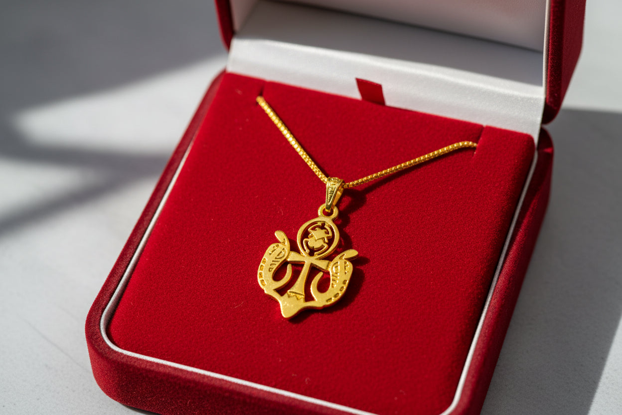 Gold Wadjet Scarab Lotus Necklace, Egyptian Protection Talisman, Eye of Horus Amulet