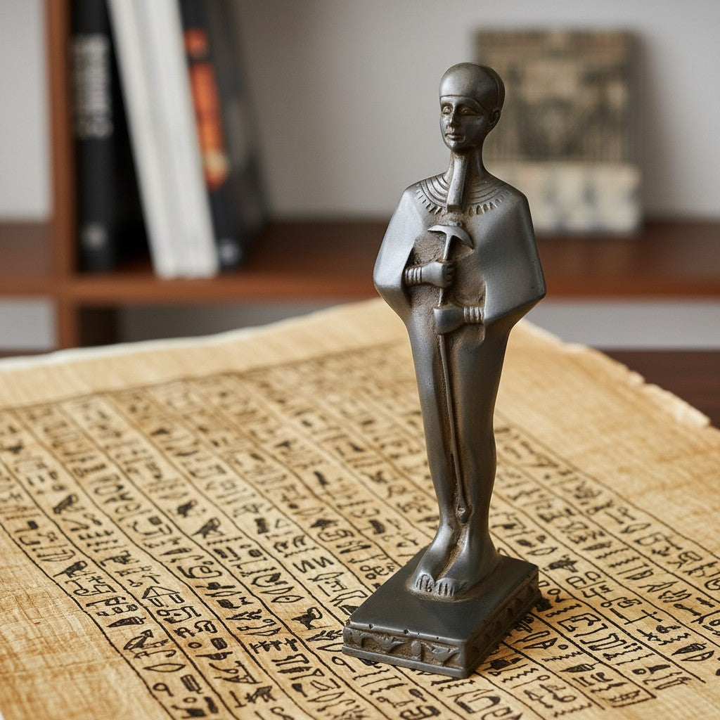 Handmade God Ptah Statue, Ancient Egyptian Creator Deity Sculpture, Museum Replica Artifact, Spiritual Decor, Unique Gift for Him Her