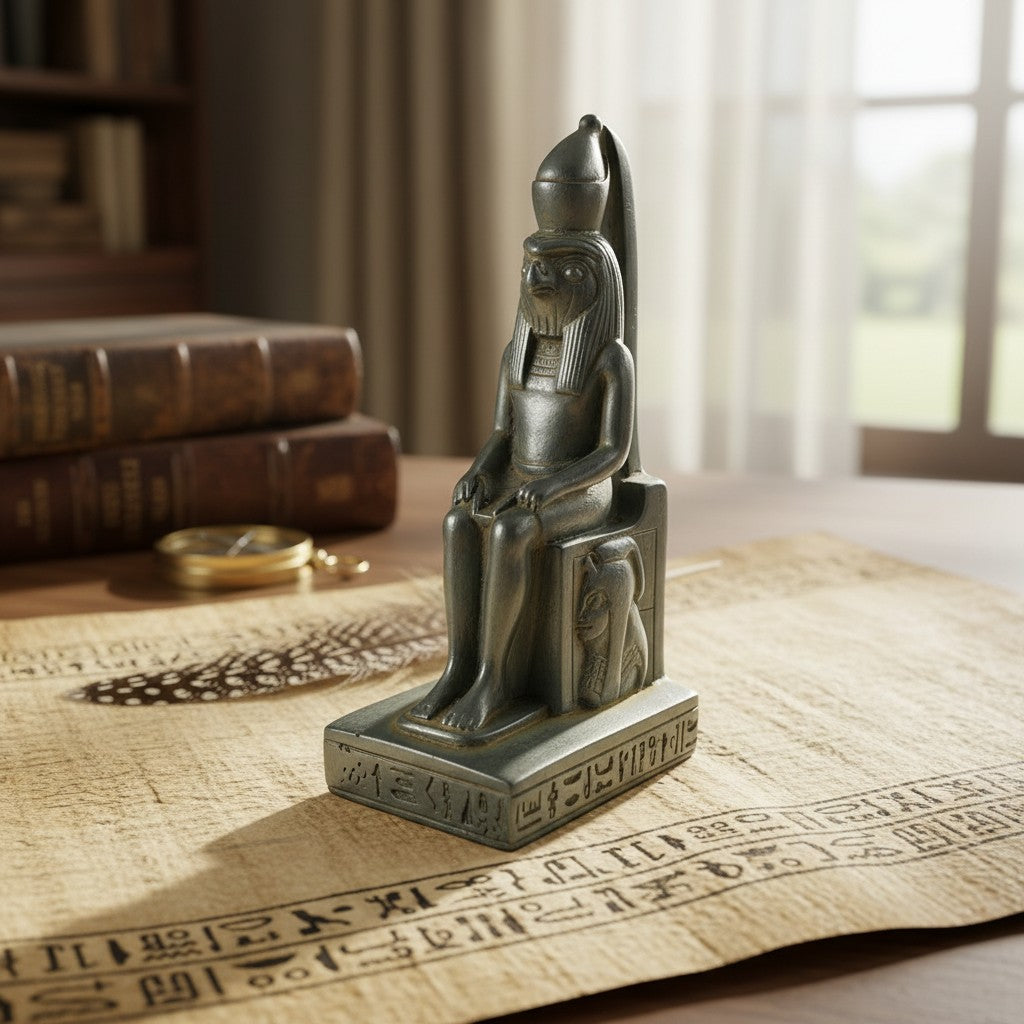 Handmade God Horus Statue, Ancient Egyptian Falcon Deity Sculpture, Egyptian Mythology Decor, Spiritual Altar Figurine, Unique Gift for Him or Her