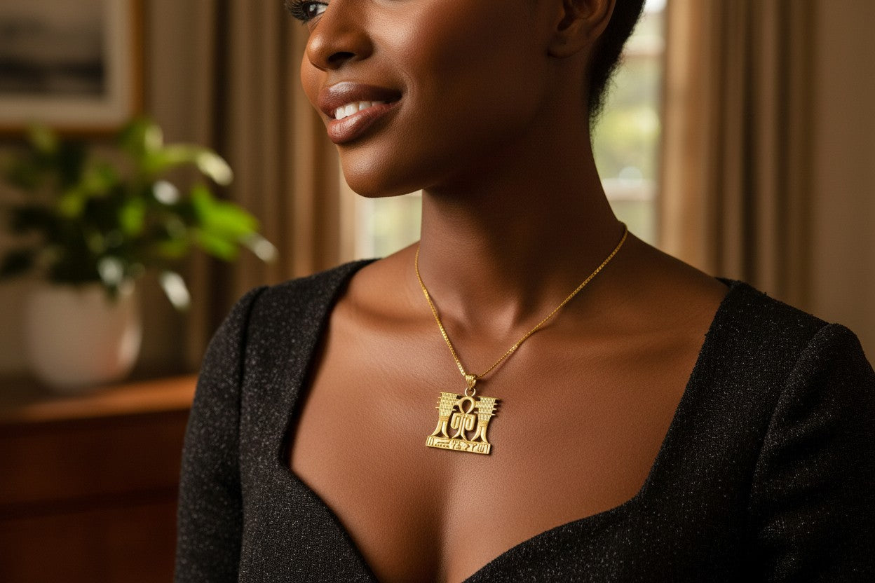 Gold Isis Tyet Knot Necklace, Ancient Egyptian Goddess Pendant, Protection Talisman Jewelry, Spiritual Gift For Her Him
