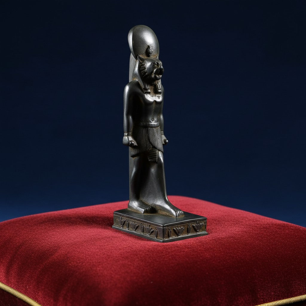Handmade Goddess Sekhmet Statue, Ancient Egyptian Lioness Goddess Figurine, Spiritual Talisman Decor, Healing Energy Sculpture, Museum Replica Gift
