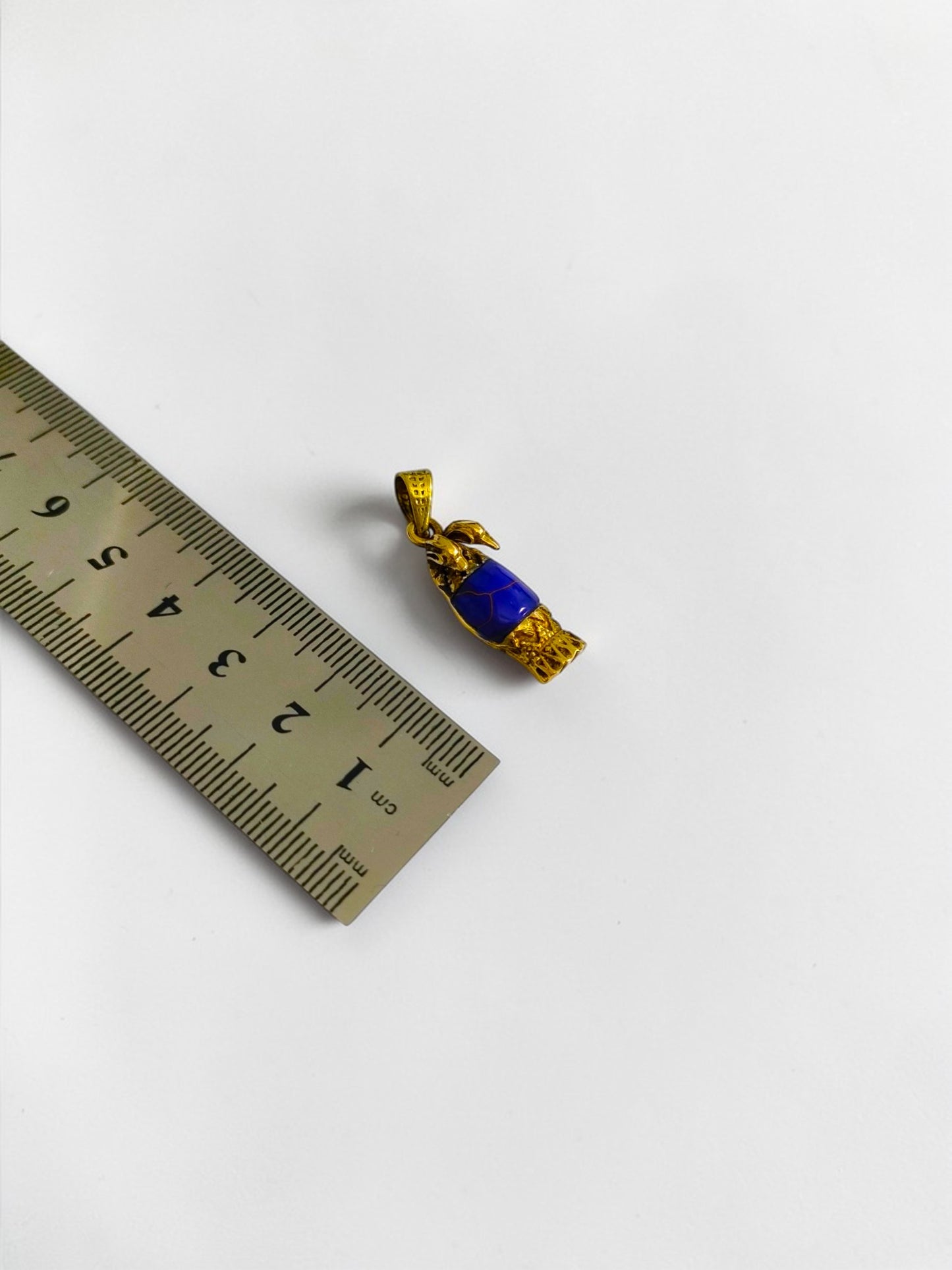 Ancient Egyptian Lapis Lazuli & Gold Pendant, Ramses II Cuff-Inspired Necklace, Regal Egyptian Amulet