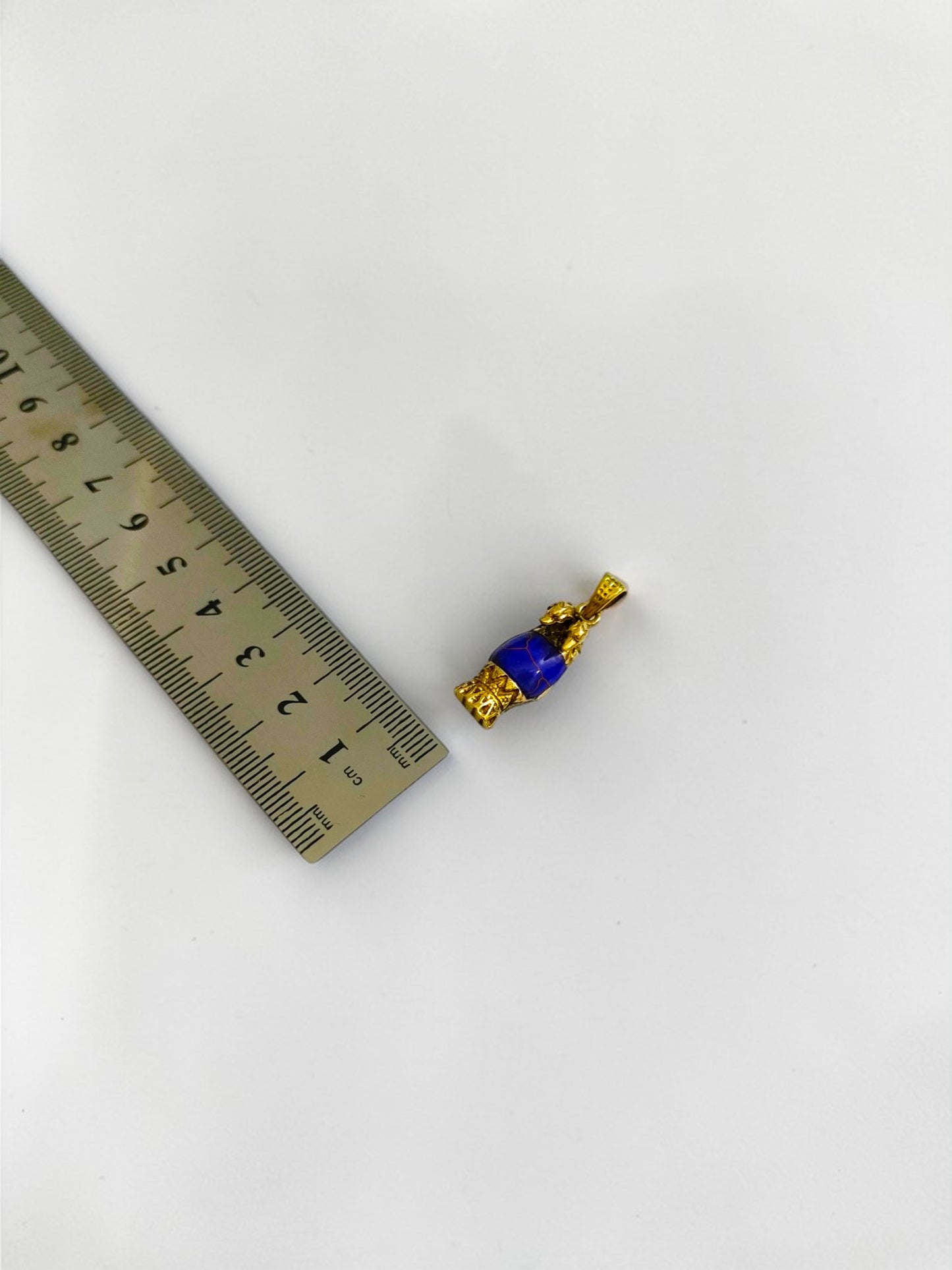 Ancient Egyptian Lapis Lazuli & Gold Pendant, Ramses II Cuff-Inspired Necklace, Regal Egyptian Amulet