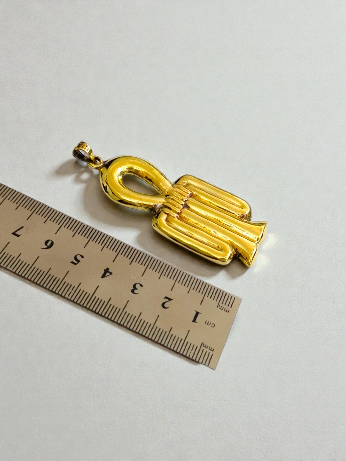 Gold Isis Tyet The Knot Pendant, Egyptian Talisman Divine Necklace