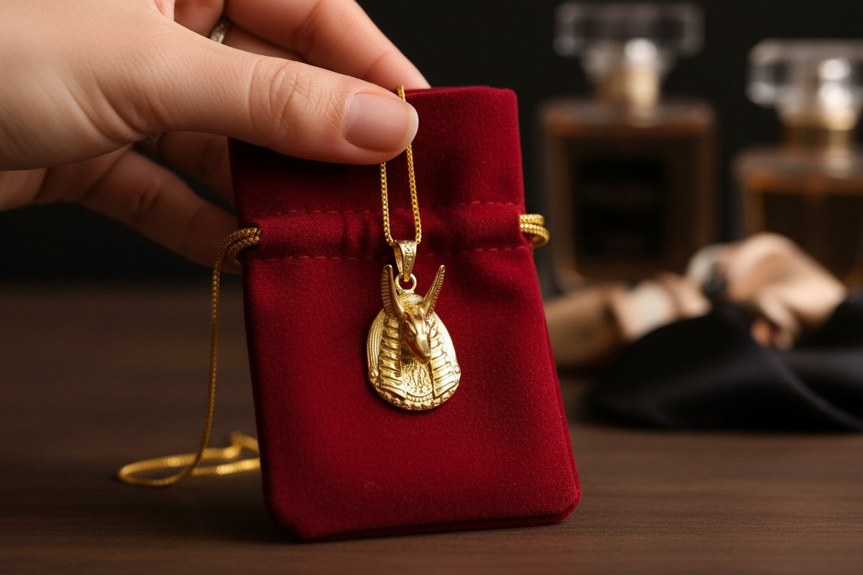 Gold God Seth Necklace, Egyptian Jewelry, Ancient Egypt Pendant, Protection Amulet, Mythology Gift, Gold Talisman Necklace, Gift for Him