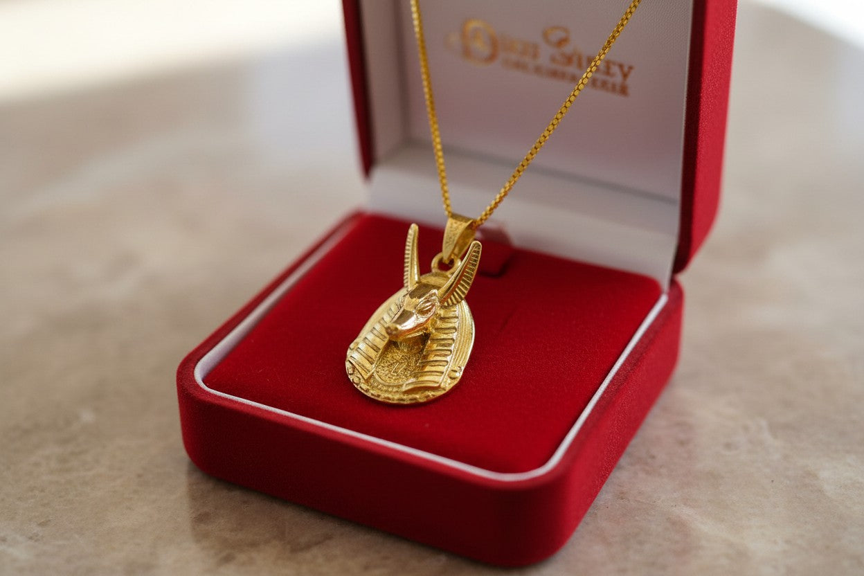 Gold God Seth Necklace, Egyptian Jewelry, Ancient Egypt Pendant, Protection Amulet, Mythology Gift, Gold Talisman Necklace, Gift for Him