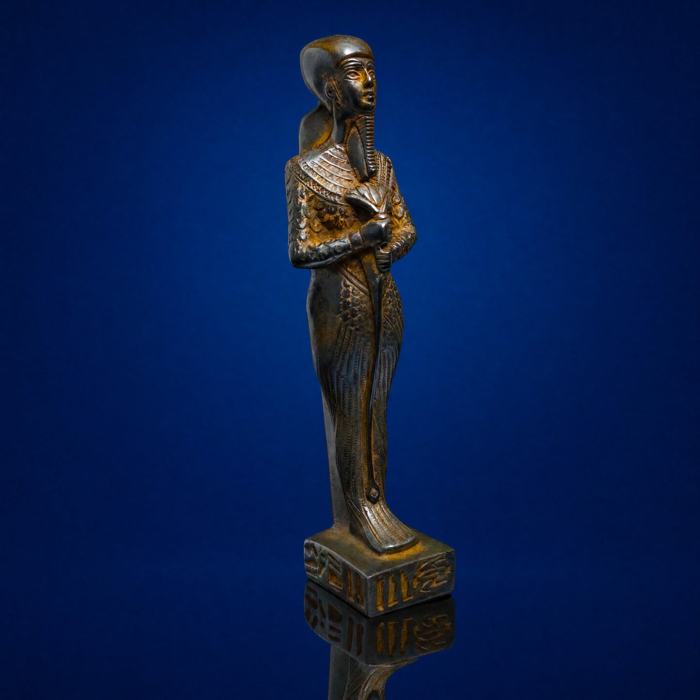 Handmade Basalt God Ptah Statue, Ancient Egyptian Sculpture, Ptah Figurine, Egyptian God Decor, Museum Replica, Mythology Gift, Altar Art