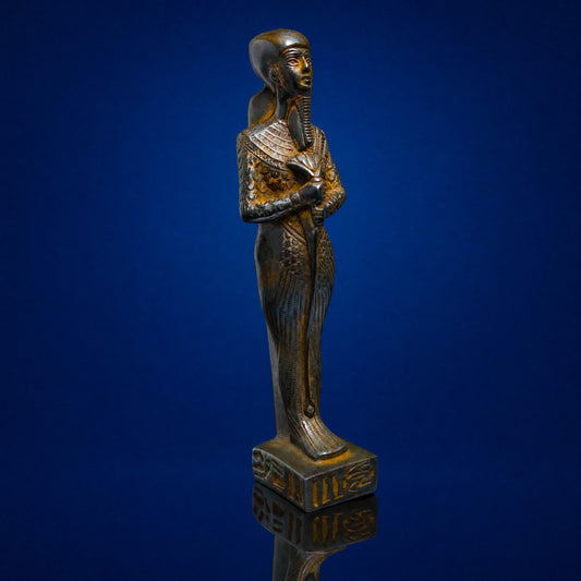 Handmade Basalt God Ptah Statue, Ancient Egyptian Sculpture, Ptah Figurine, Egyptian God Decor, Museum Replica, Mythology Gift, Altar Art