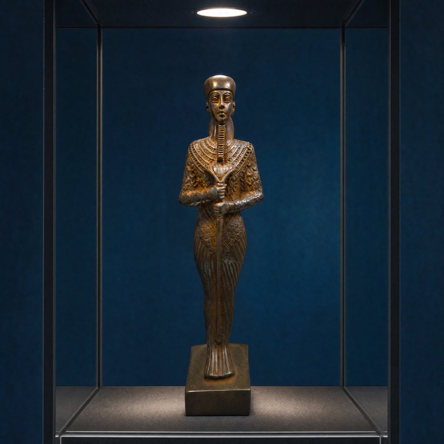 Handmade Basalt God Ptah Statue, Ancient Egyptian Sculpture, Ptah Figurine, Egyptian God Decor, Museum Replica, Mythology Gift, Altar Art