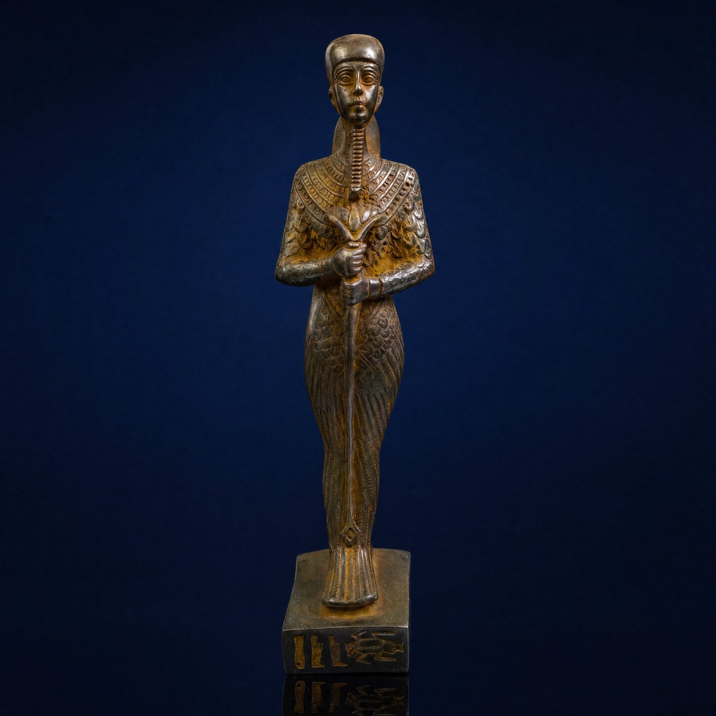 Handmade Basalt God Ptah Statue, Ancient Egyptian Sculpture, Ptah Figurine, Egyptian God Decor, Museum Replica, Mythology Gift, Altar Art