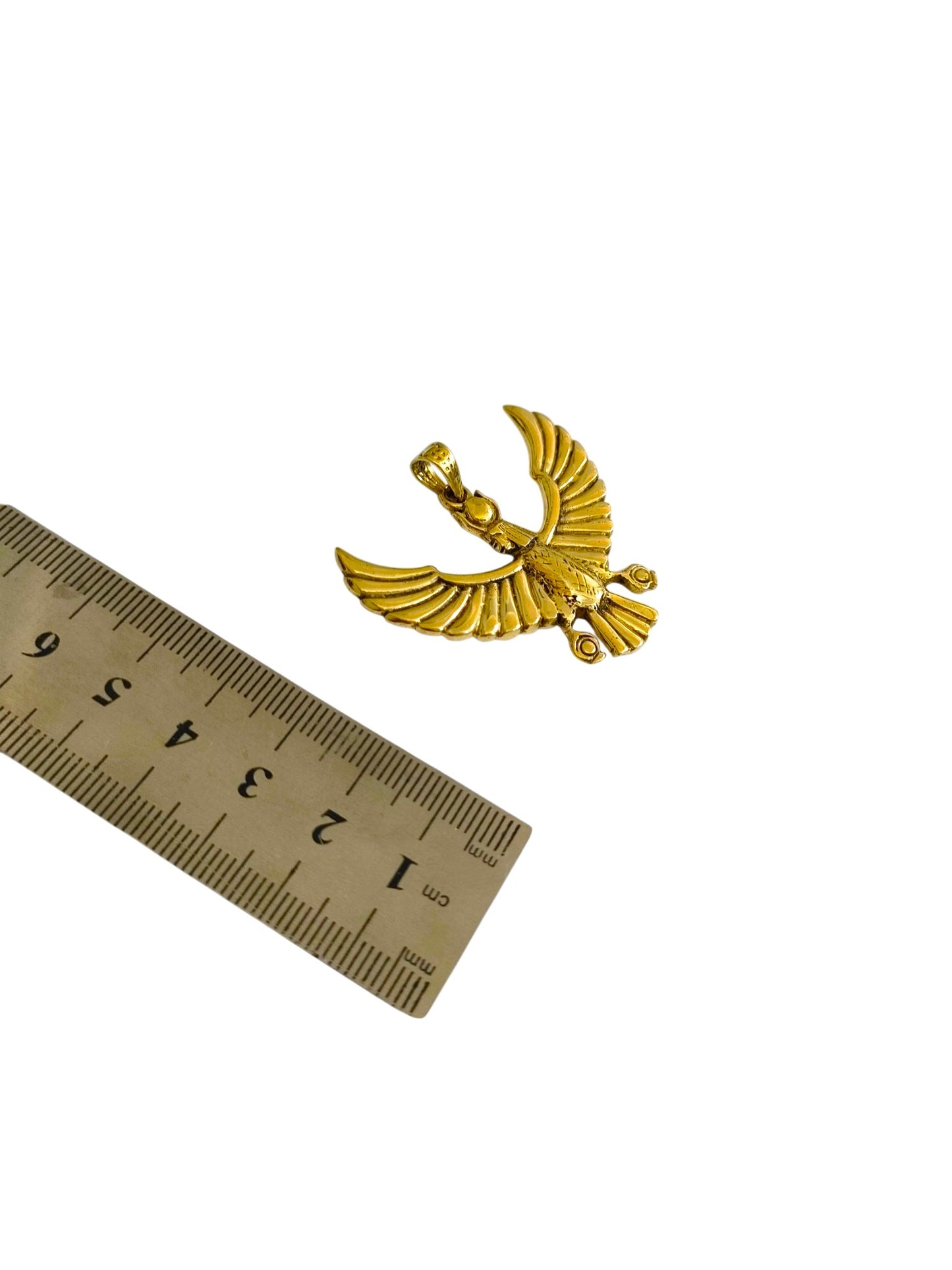 Gold Ba Bird Necklace, Ancient Egyptian Soul Symbol Pendant, Spiritual Talisman Jewelry, Egyptian Gift for Him Her