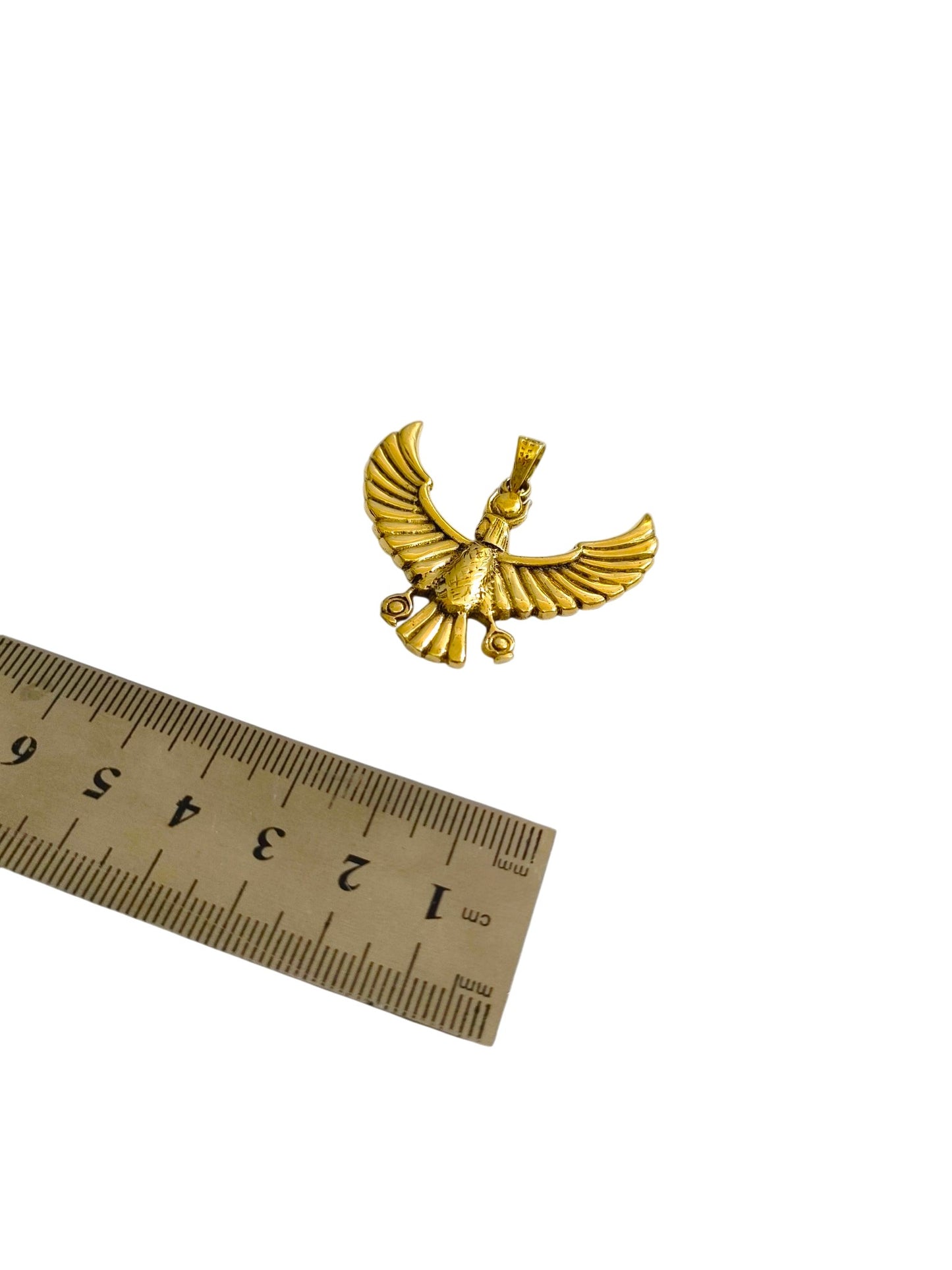 Gold Ba Bird Necklace, Ancient Egyptian Soul Symbol Pendant, Spiritual Talisman Jewelry, Egyptian Gift for Him Her