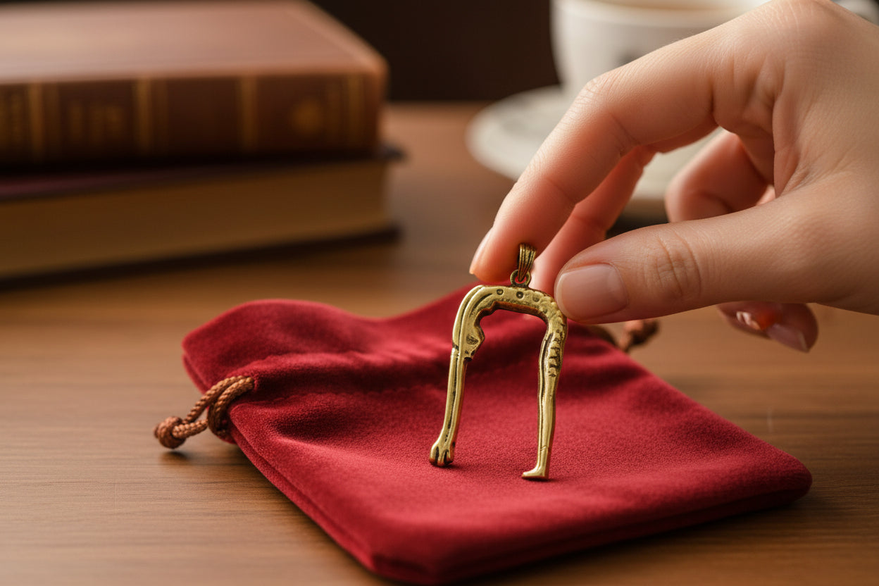 Gold Goddess Nut Necklace, Egyptian Talisman Pendant