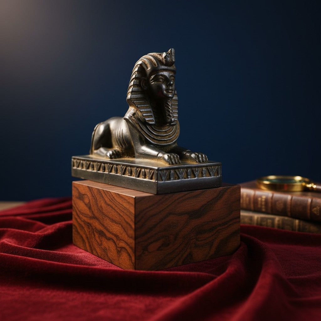 Handmade Sphinx Statue, Egyptian Mythology Sculpture, Ancient Egypt Decor, Pharaoh Guardian Figurine, Museum Replica, Spiritual Gift, Home Altar Art