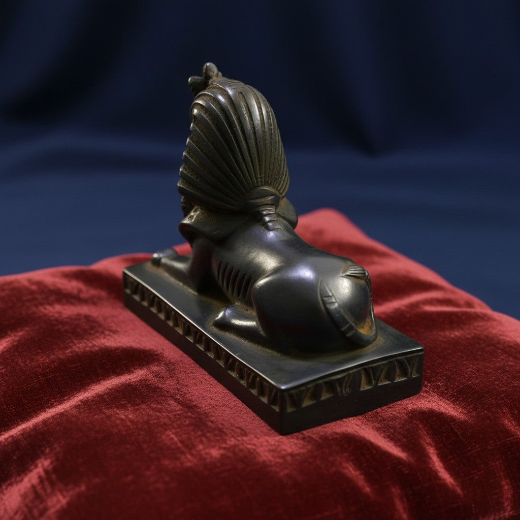 Handmade Sphinx Statue, Egyptian Mythology Sculpture, Ancient Egypt Decor, Pharaoh Guardian Figurine, Museum Replica, Spiritual Gift, Home Altar Art