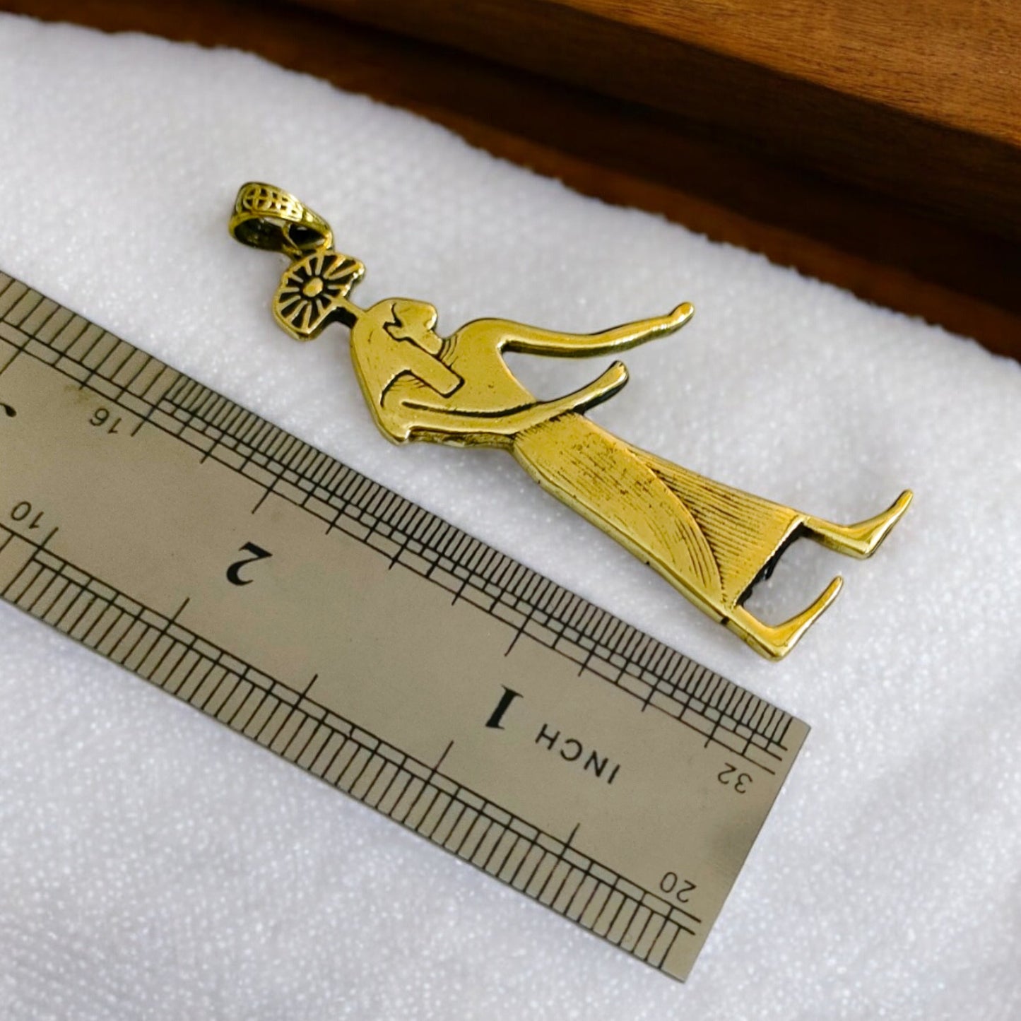 Gold Seshet Pendant, Egyptian Goddess Necklace, Divine Talisman