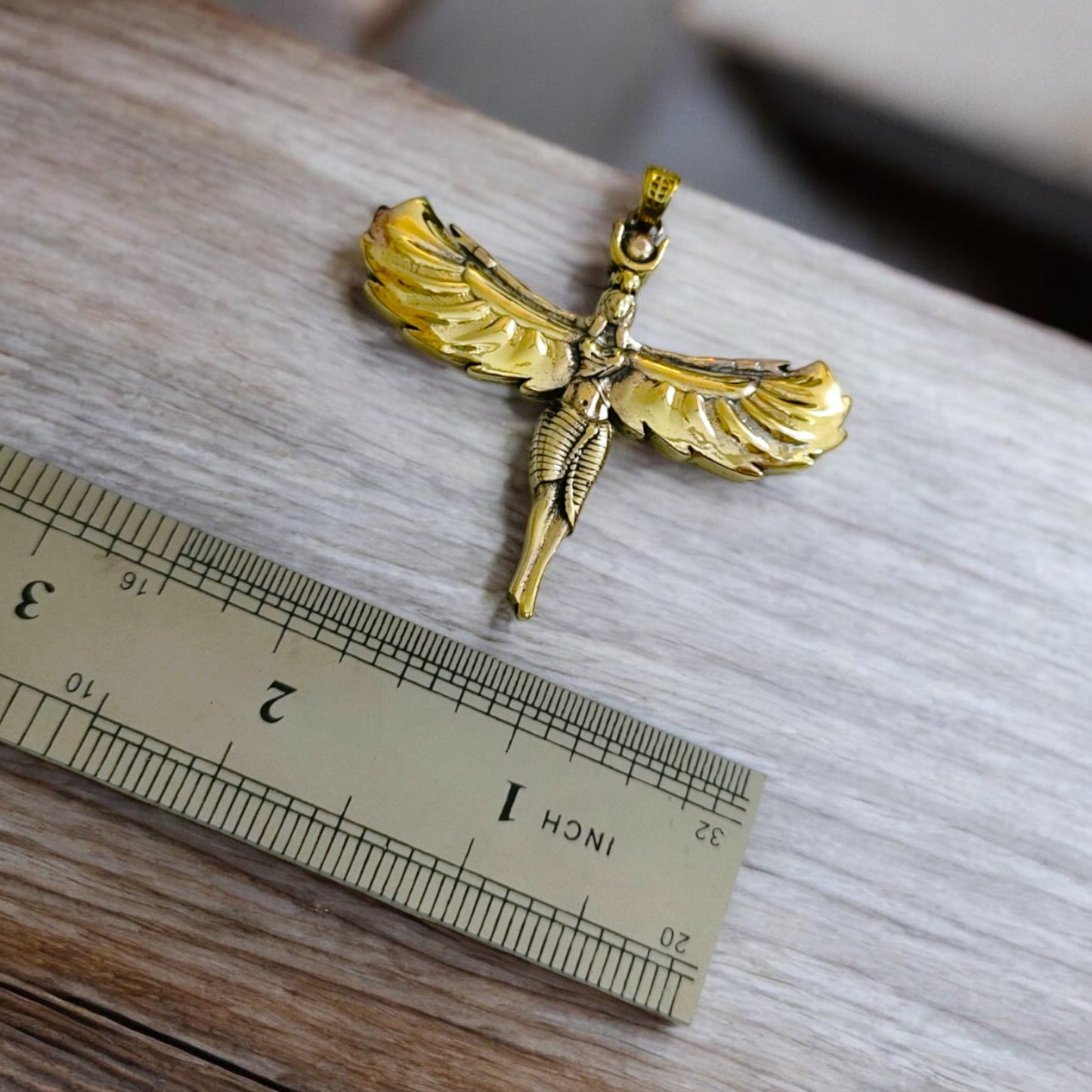 Gold Goddess Isis Pendant, Egyptian Divine Minimalist Necklace Gift