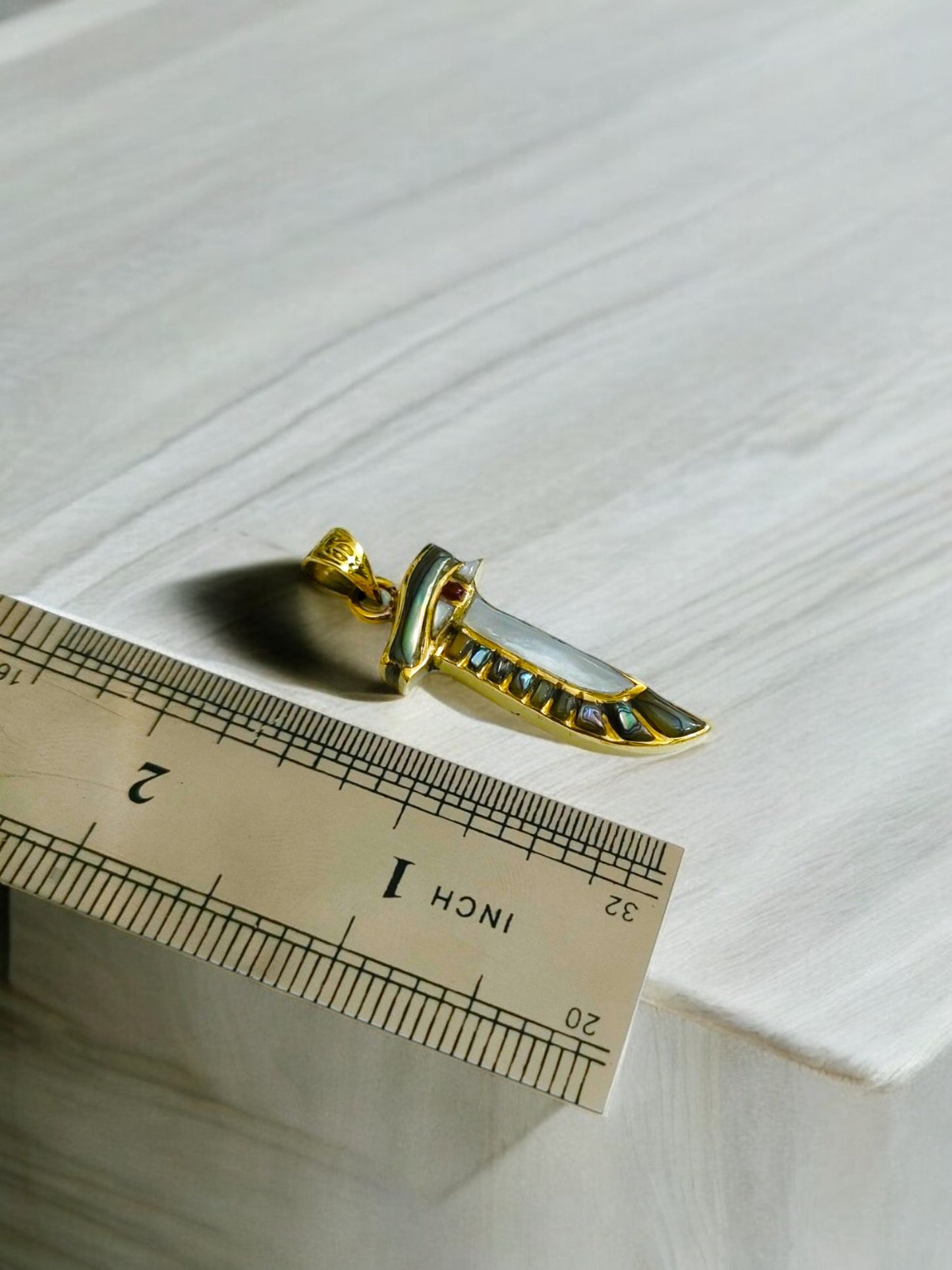 Gold Eye of Horus Necklace, Mother of Pearl Egyptian Pendant