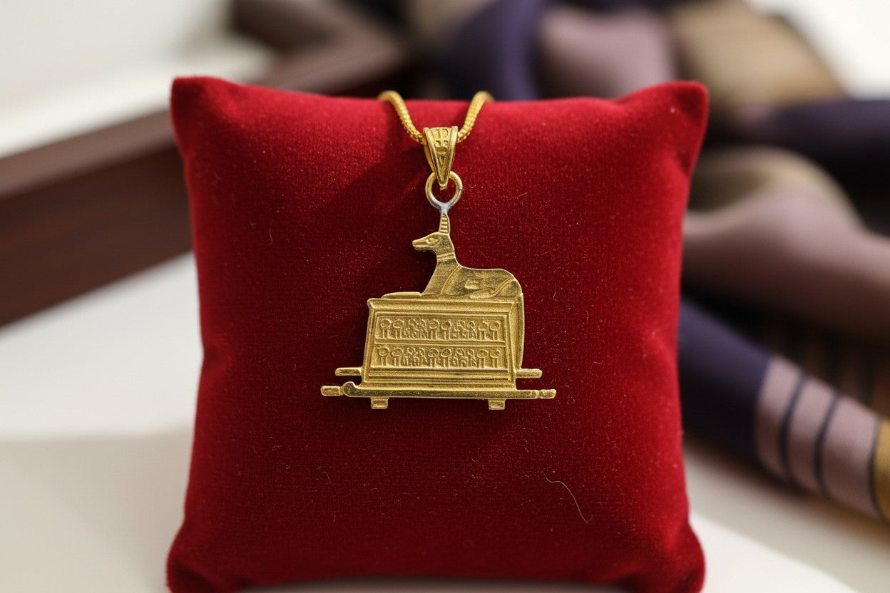 God Anubis Gold Pendant Necklace