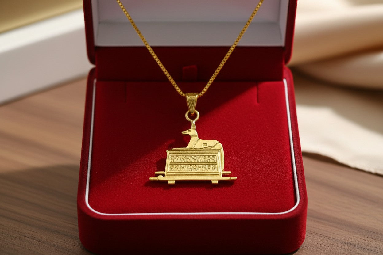 God Anubis Gold Pendant Necklace