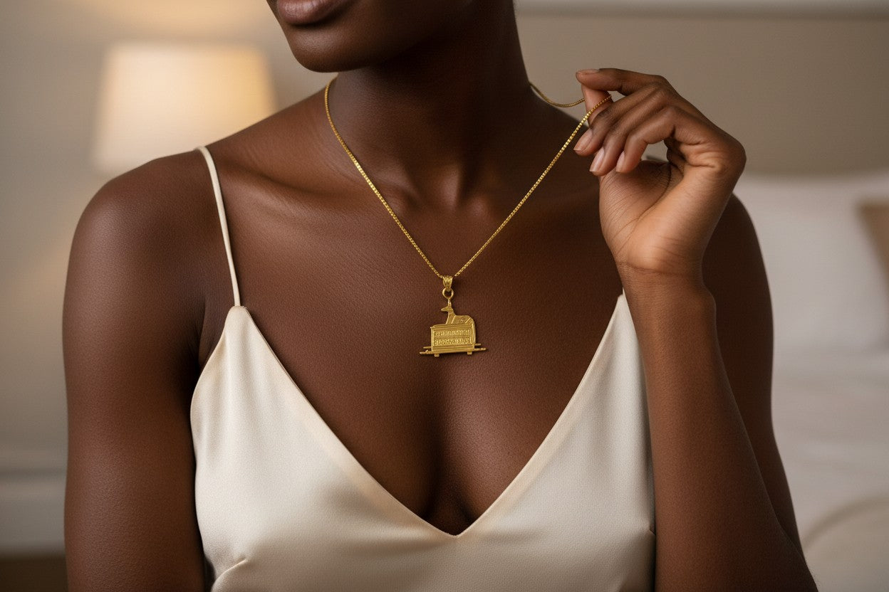 God Anubis Gold Pendant Necklace